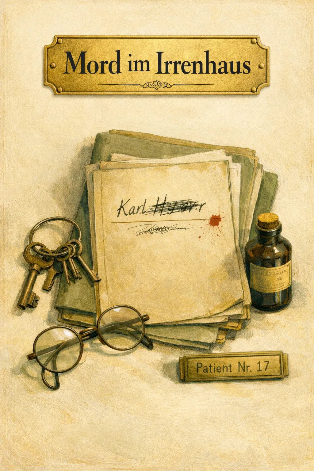 Krimidinner zuhause - 5 Personen - Mord im Irrenhaus - Krimidinner Download PDF - Muscheln, Leiche und Champagner